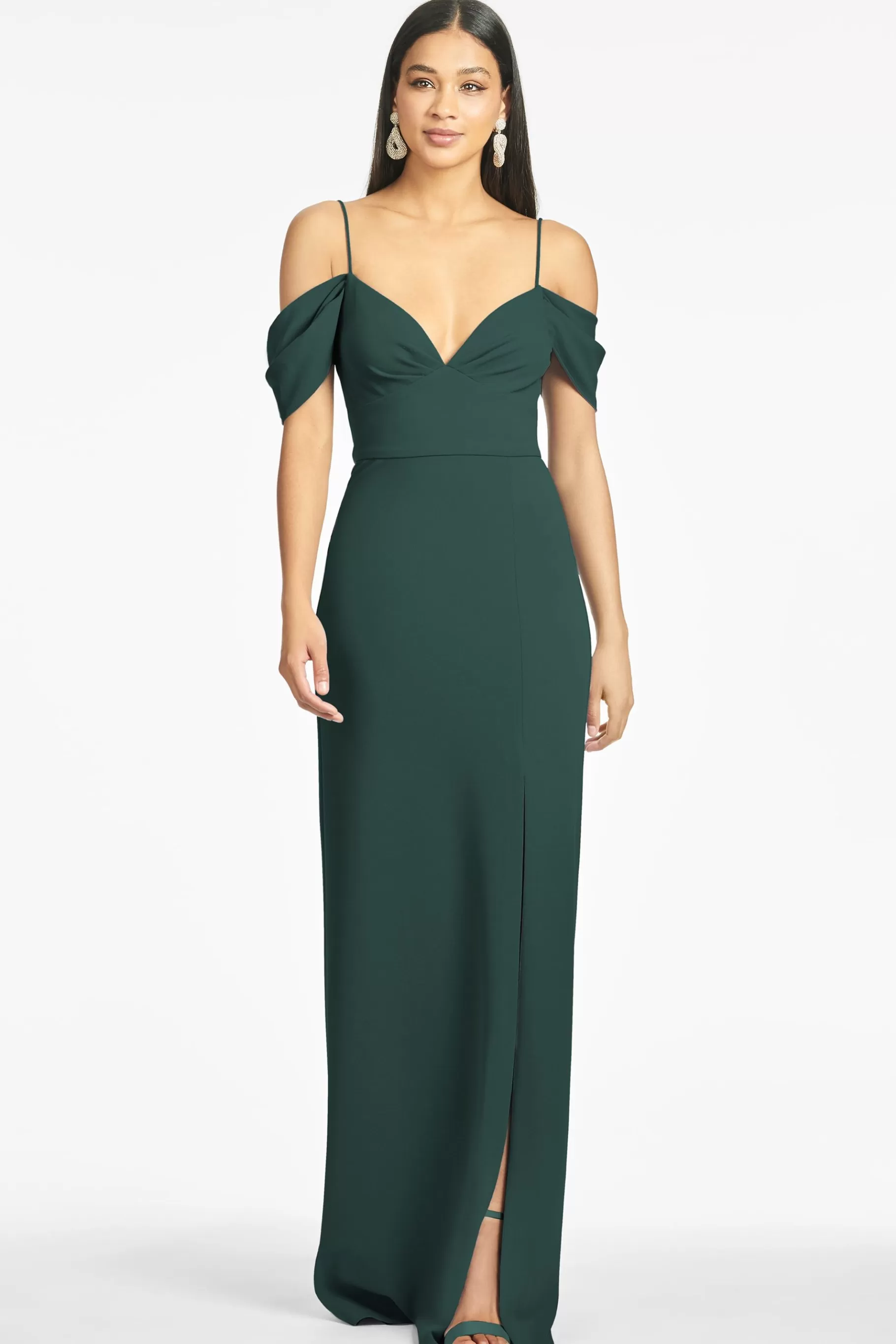 Gowns-Sachin & Babi Gowns Brittany 4-Way Stretch Crepe Gown