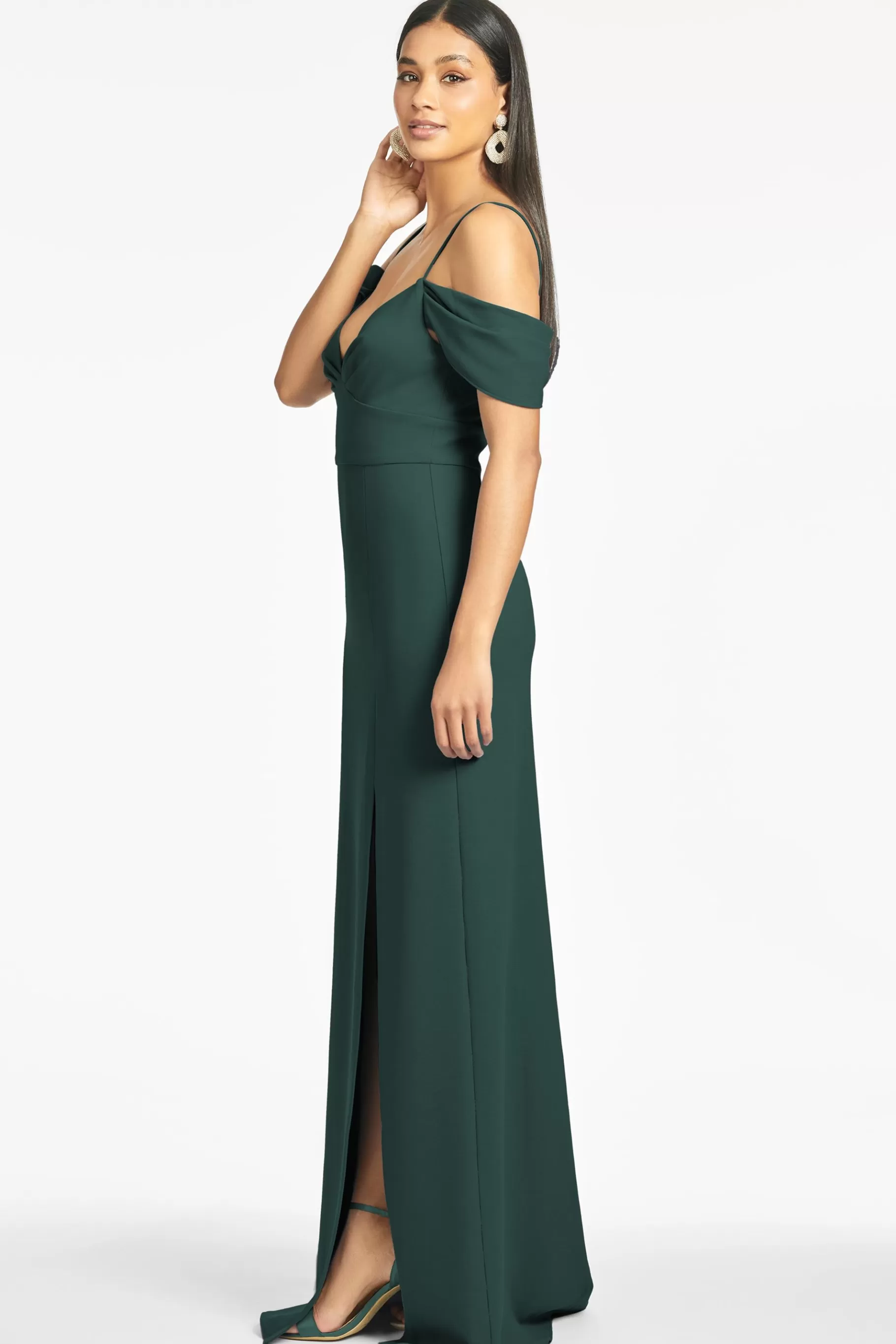 Gowns-Sachin & Babi Gowns Brittany 4-Way Stretch Crepe Gown