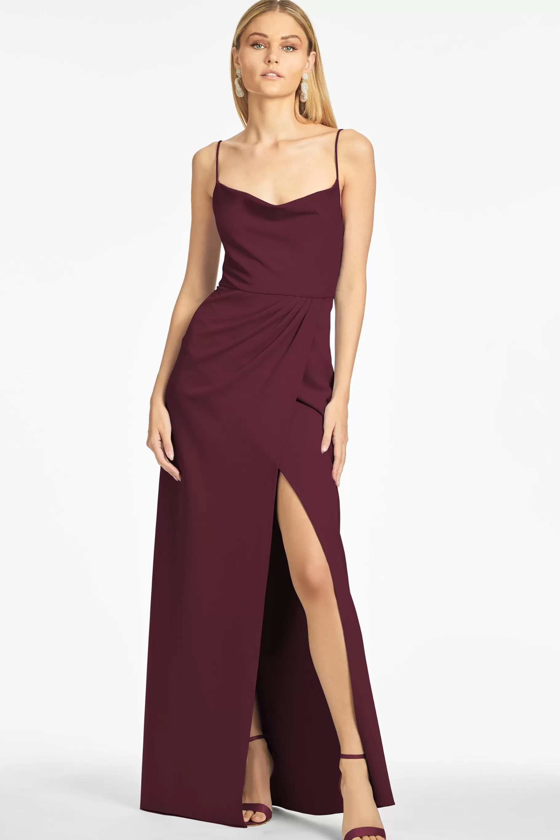 Gowns-Sachin & Babi Gowns Paulina 4-Way Stretch Crepe Gown